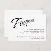 Mariage moderne Faire-part reportée (Devant / Derrière)