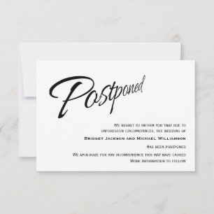Mariage moderne Faire-part reportée