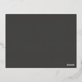 Mariage moderne Foil noir Détails Carte boîtier (Verso)