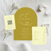 Mariage moderne | Invitations d'arc | Beurre jaune