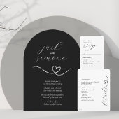 Mariage moderne | Invitations d'arc | Blanc sur no