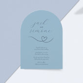 Mariage moderne | Invitations d'arc | Bleu Clair