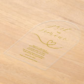 Mariage moderne | Invitations d'arc | Jaune foncé (Poser)