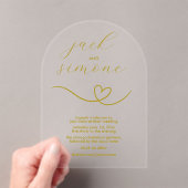 Mariage moderne | Invitations d'arc | Jaune foncé (In situ (ordinateur de poche))