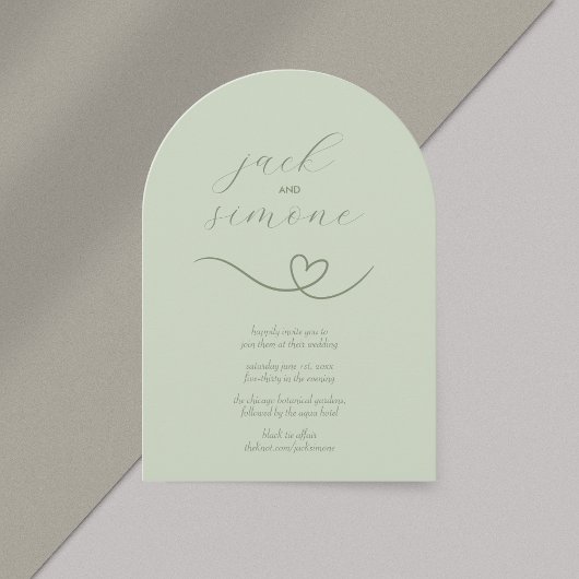 Mariage moderne | Invitations d'arc | Lumière