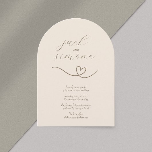 Mariage moderne | Invitations d'arc | Neutre