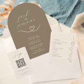 Mariage moderne | Invitations d'arc | Neutre foncé