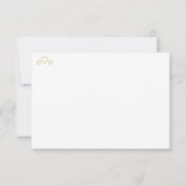 Mariage moderne jardin de roses roses rose RSVP (Dos)