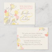 Mariage moderne jaune info carte boîtier (Devant / Derrière)