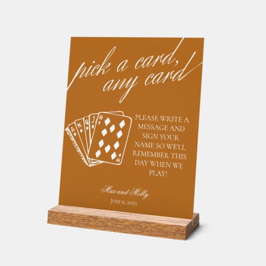 Mariage moderne Jouer des cartes Signal de piédest (Angle)