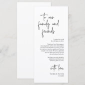 Mariage moderne Lieu Cadre Dîner Carte de remercie (Devant / Derrière)