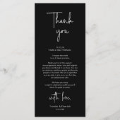 Mariage moderne Lieu Cadre Dîner Carte de remercie (Devant)