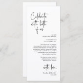 Mariage moderne Lieu Cadre Dîner Carte de remercie (Devant / Derrière)