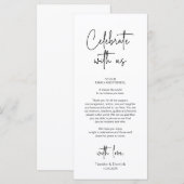 Mariage moderne Lieu Cadre Dîner Carte de remercie (Devant / Derrière)