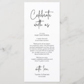 Mariage moderne Lieu Cadre Dîner Carte de remercie (Devant)