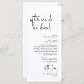 Mariage moderne Lieu Cadre Dîner Carte de remercie (Devant / Derrière)