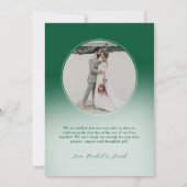 Mariage moderne Merci 2 photos vert foncé (Dos)