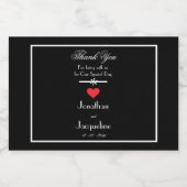 Mariage moderne Merci Mini Étiquette à vin pétilla (Étiquettes simples)