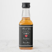 Mariage moderne Merci Mini Liquor Étiquette boutei (Devant)