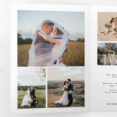 Mariage moderne merci multi photo collage carte (Intérieur en premier)