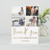 Mariage Moderne Merci Or & Blanc (Debout devant)