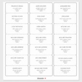 Mariage moderne minimalisme étiquettes de adresse  (Feuille)