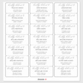 Mariage moderne minimalisme étiquettes de adresse  (Feuille)