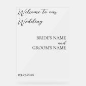 Mariage moderne minimaliste Accueil Blanc Froid (Recto)