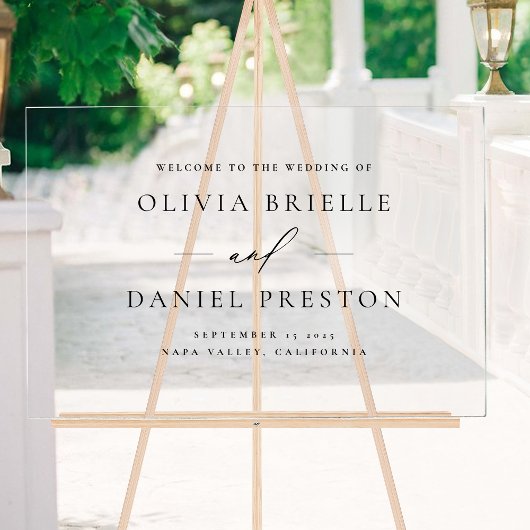 Mariage moderne minimaliste Élégante Affiche de bi