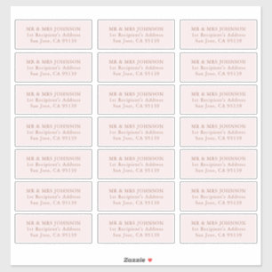 Mariage moderne minimaliste Étiquettes de adresse