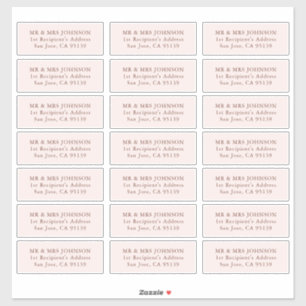 Mariage moderne minimaliste Étiquettes de adresse 