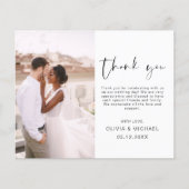 Mariage Moderne Minimaliste Merci Cartes (Devant)