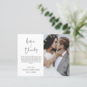 Mariage Moderne Minimaliste Merci Cartes (Debout devant)