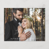 Mariage Moderne Minimaliste Merci Cartes (Devant)