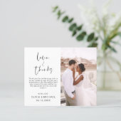 Mariage Moderne Minimaliste Merci Cartes (Debout devant)