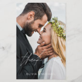 Mariage Moderne Minimaliste Merci Cartes (Devant)