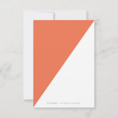 Mariage moderne minimaliste orange merci (Dos)