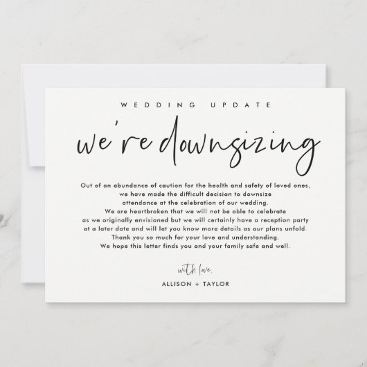 Mariage moderne mise à jour réduire Faire-part pho (Devant)