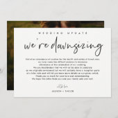 Mariage moderne mise à jour réduire Faire-part pho (Devant / Derrière)