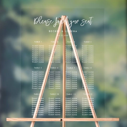 Mariage moderne moderne moderne - Carte de siège c (Neutre)