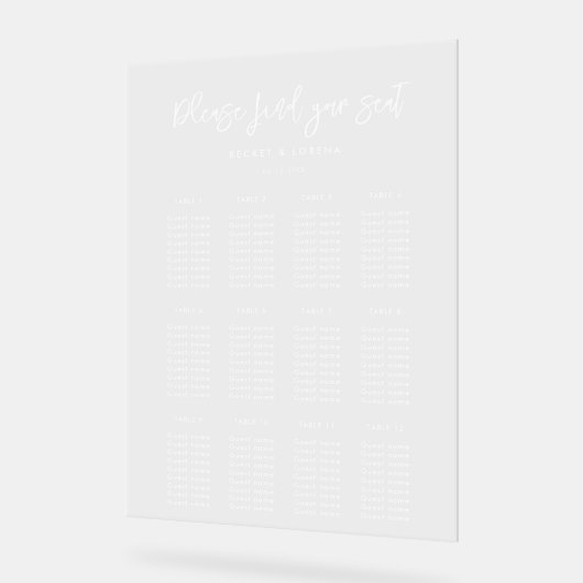 Mariage moderne moderne moderne - Carte de siège c (Angle)