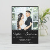 mariage moderne modifiable Inviter carte photo Col (Debout devant)