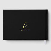 Mariage Moderne Monogramme Noir Or (Verso)