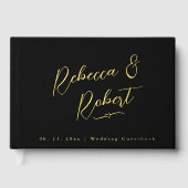 Mariage Moderne Monogramme Noir Or (Recto)