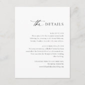 Mariage moderne noir blanc Détails Carte de boîtie (Devant)