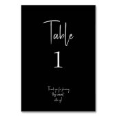 Mariage moderne noir Numéro de table (Par défaut)