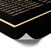 Mariage moderne Noir Or Blanc Tableau de siège 12 (Coin)