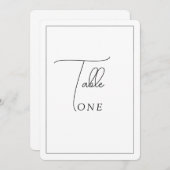 Mariage moderne Numéro de table Modèle, Décor, Min (Devant / Derrière)