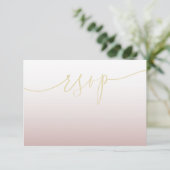 Mariage moderne or et rose Rsvp (Debout devant)