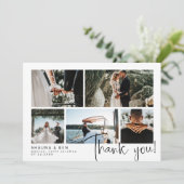 Mariage moderne Photo Collage Merci (Debout devant)